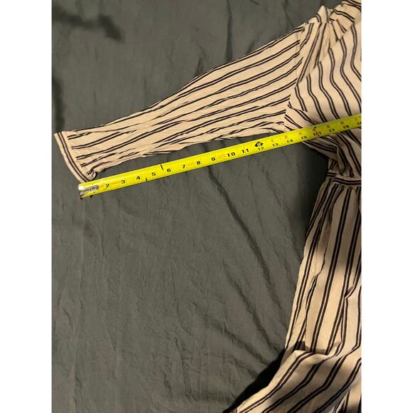 French Connection Striped Shirt Dress US 10 • Button Front • Lightweight Casual - Picture 8 of 9